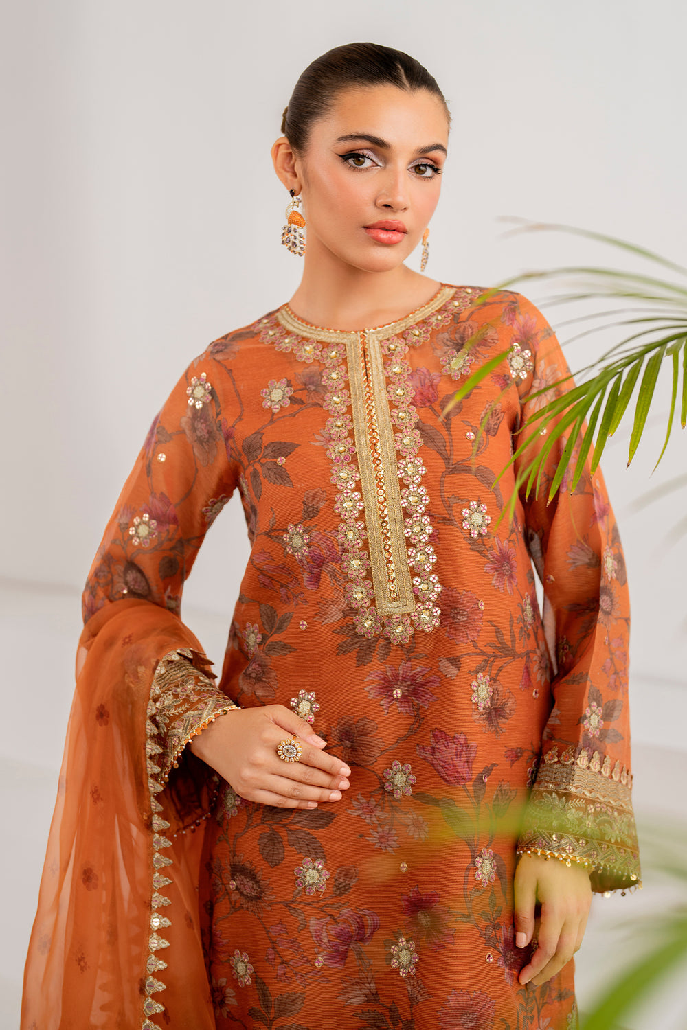 Baroque | Formals Collection | EMBROIDERED COTTON NET UF-701, image 3
