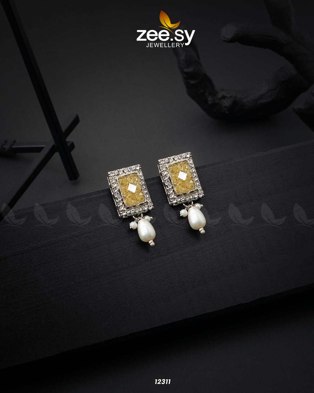 Gravel Earrings -  Zeesy Earrings - Original Designer Dress - House of Maryam