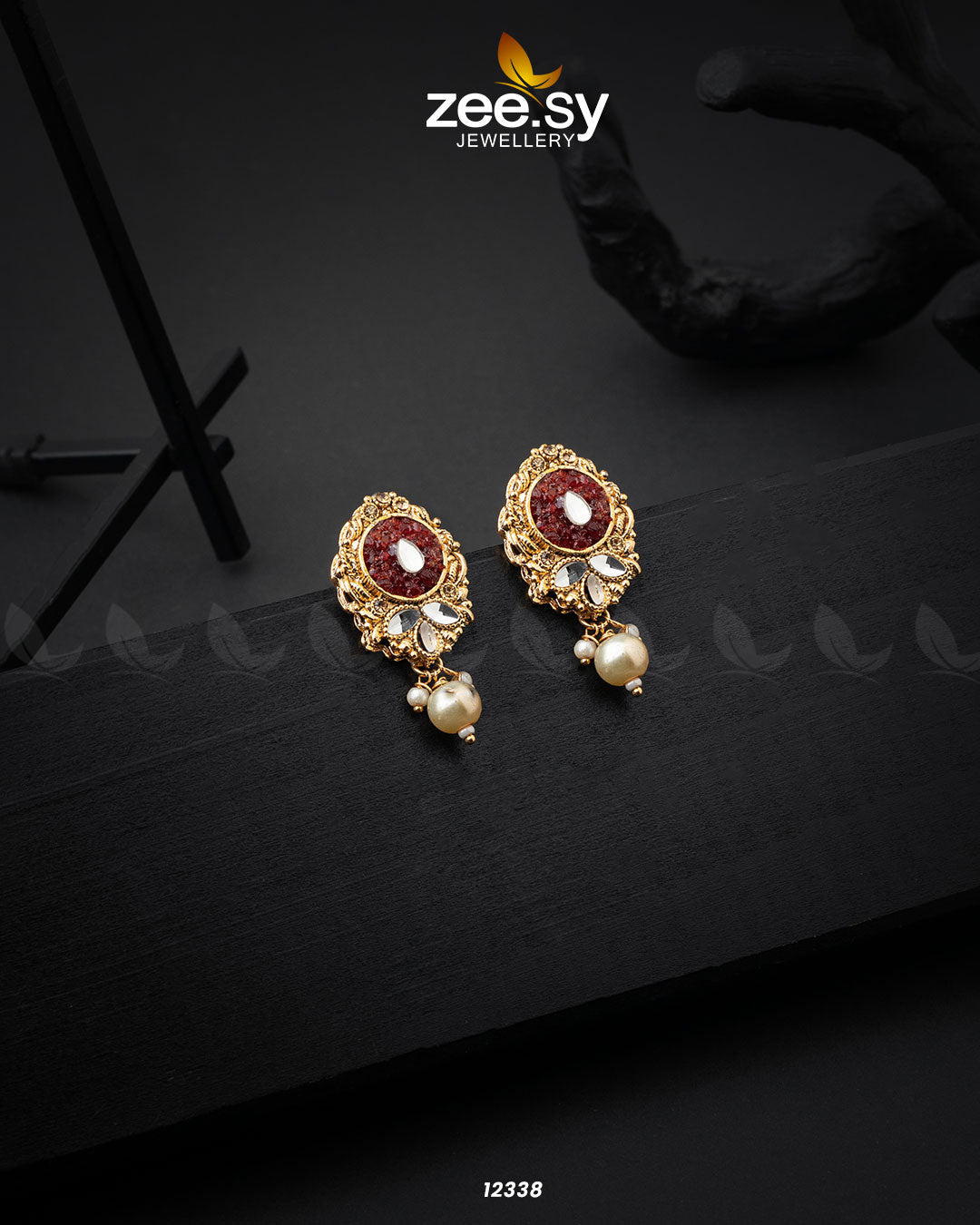 Quartz Earrings -  Zeesy Earrings - Original Designer Dress - House of Maryam