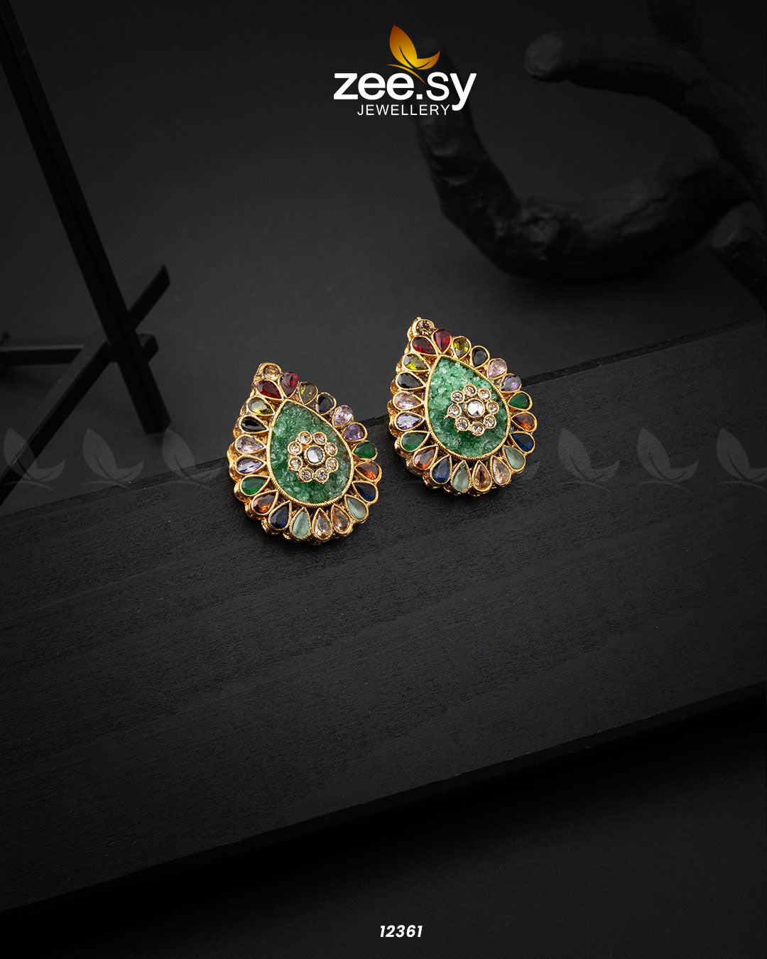 Slate Crush Earrings -  Zeesy Earrings - Original Designer Dress - House of Maryam