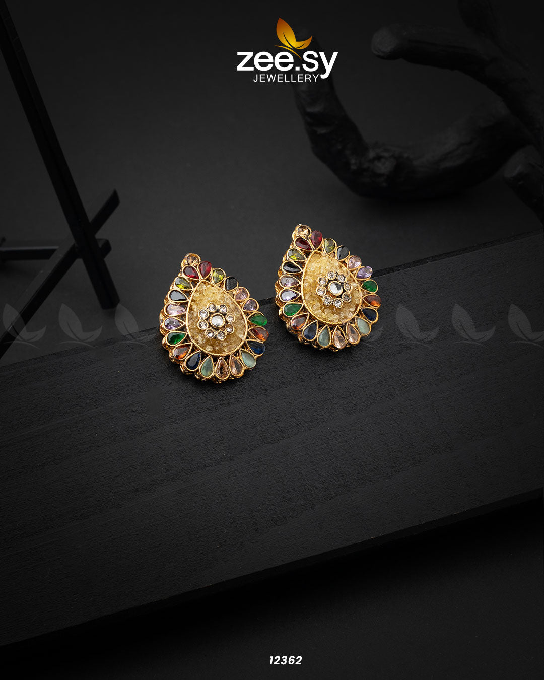 Slate Crush Earrings -  Zeesy Earrings - Original Designer Dress - House of Maryam