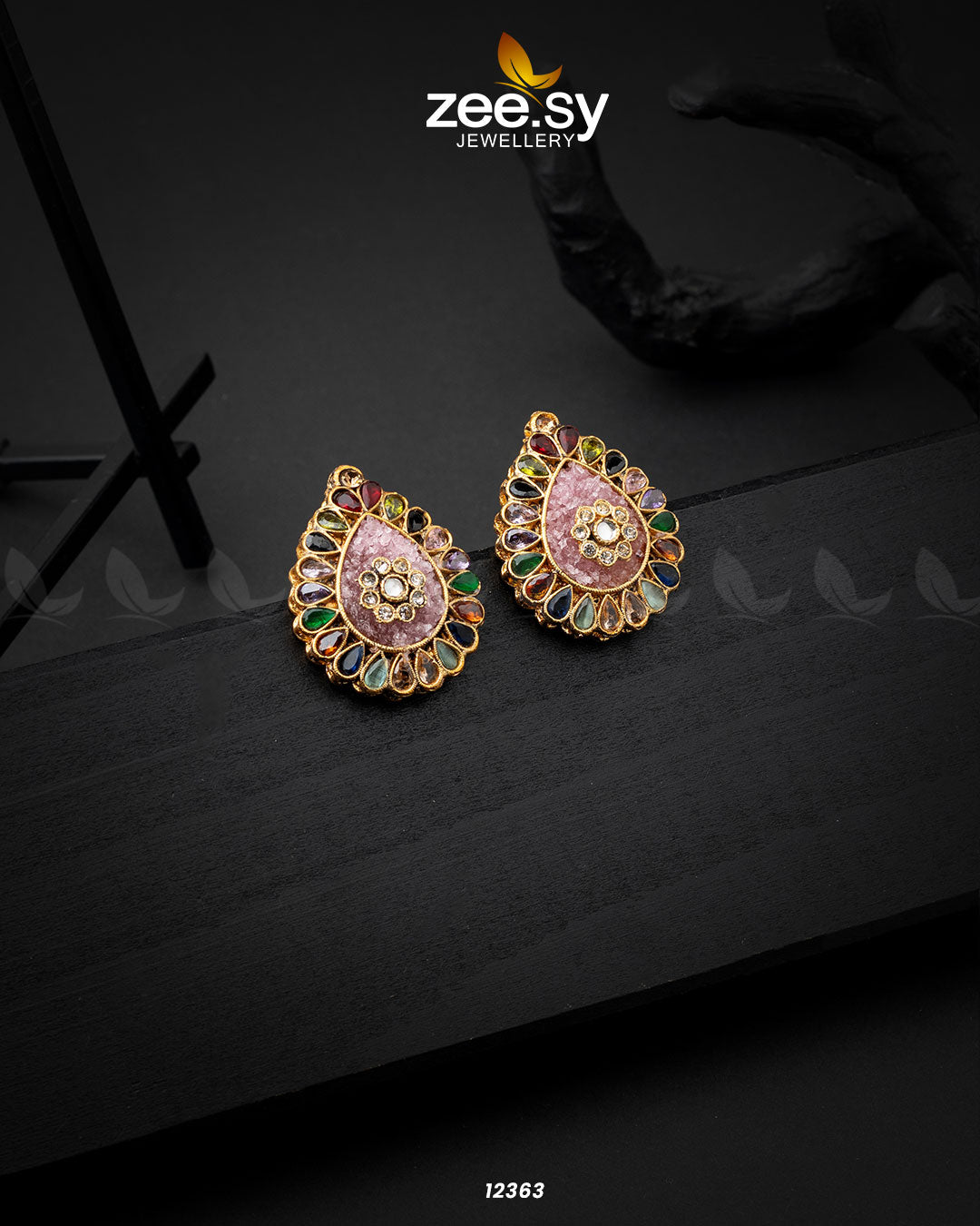 Slate Crush Earrings -  Zeesy Earrings - Original Designer Dress - House of Maryam