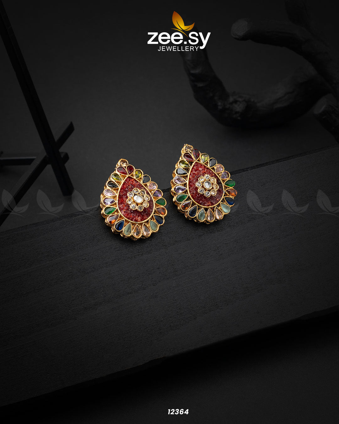 Slate Crush Earrings -  Zeesy Earrings - Original Designer Dress - House of Maryam