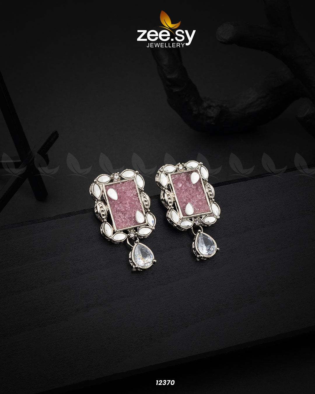 Agate Studs Earrings -  Zeesy Earrings - Original Designer Dress - House of Maryam