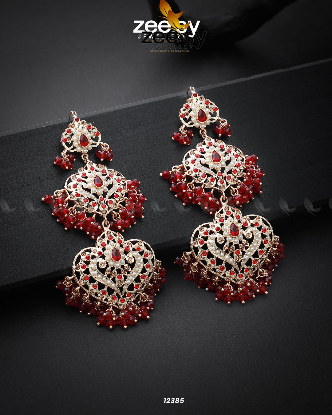 Keerthi's Earrings -  Zeesy Earrings - Original Designer Dress - House of Maryam