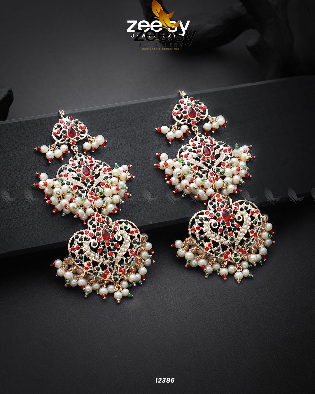 Keerthi's Earrings -  Zeesy Earrings - Original Designer Dress - House of Maryam