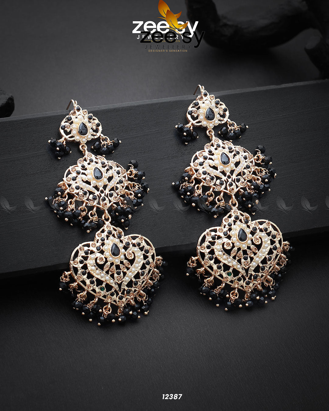 Keerthi's Earrings -  Zeesy Earrings - Original Designer Dress - House of Maryam