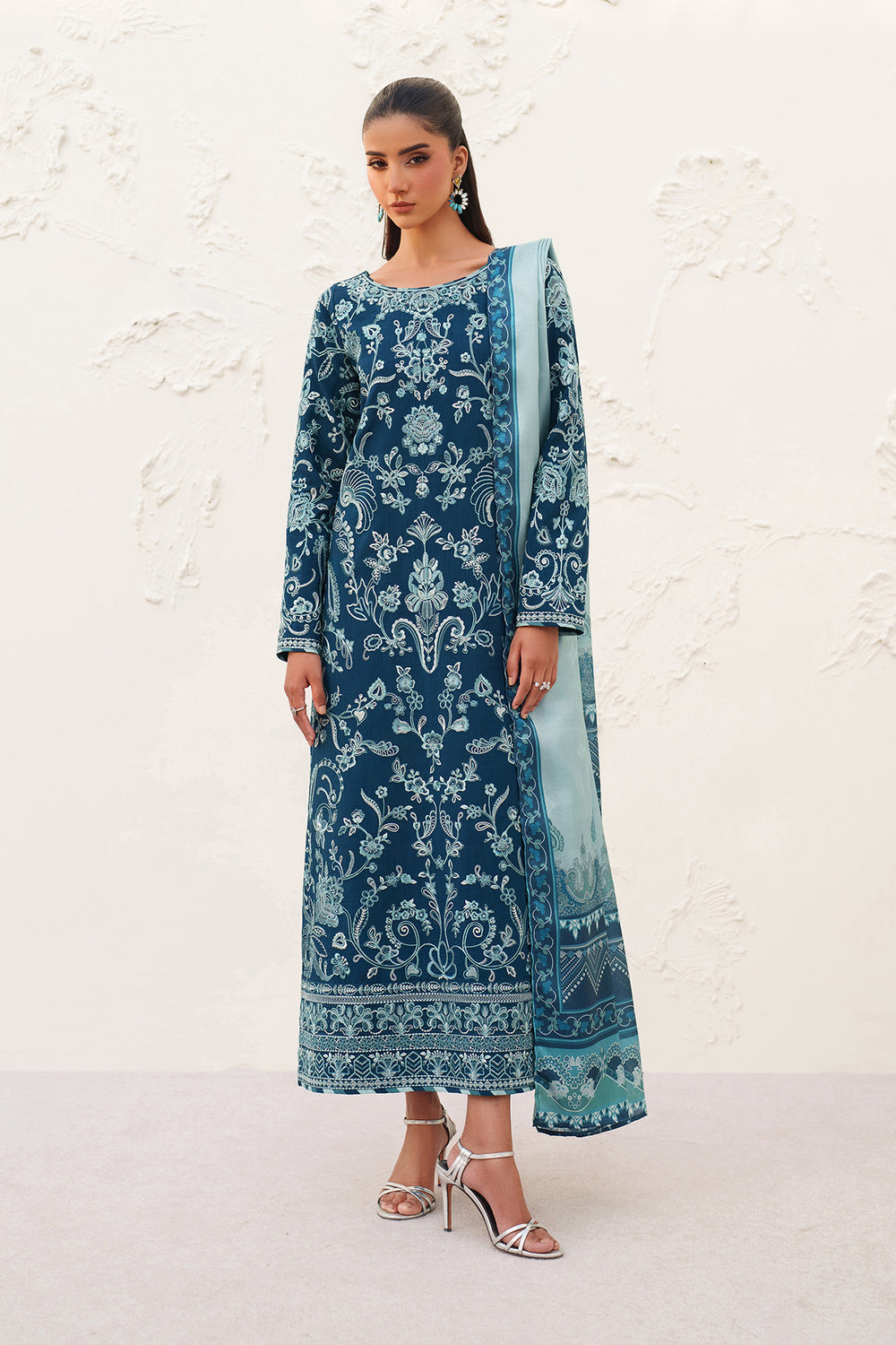 Baroque | Formals Collection | EMBROIDERED RAW SILK UF-4384-1