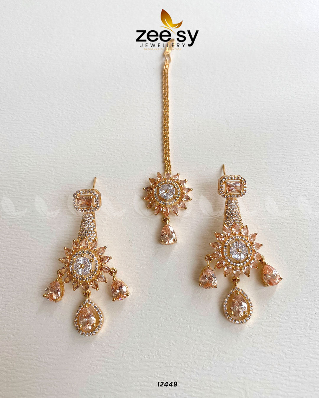 Earrings-0670 -  Zeesy Earrings - Original Designer Dress - House of Maryam