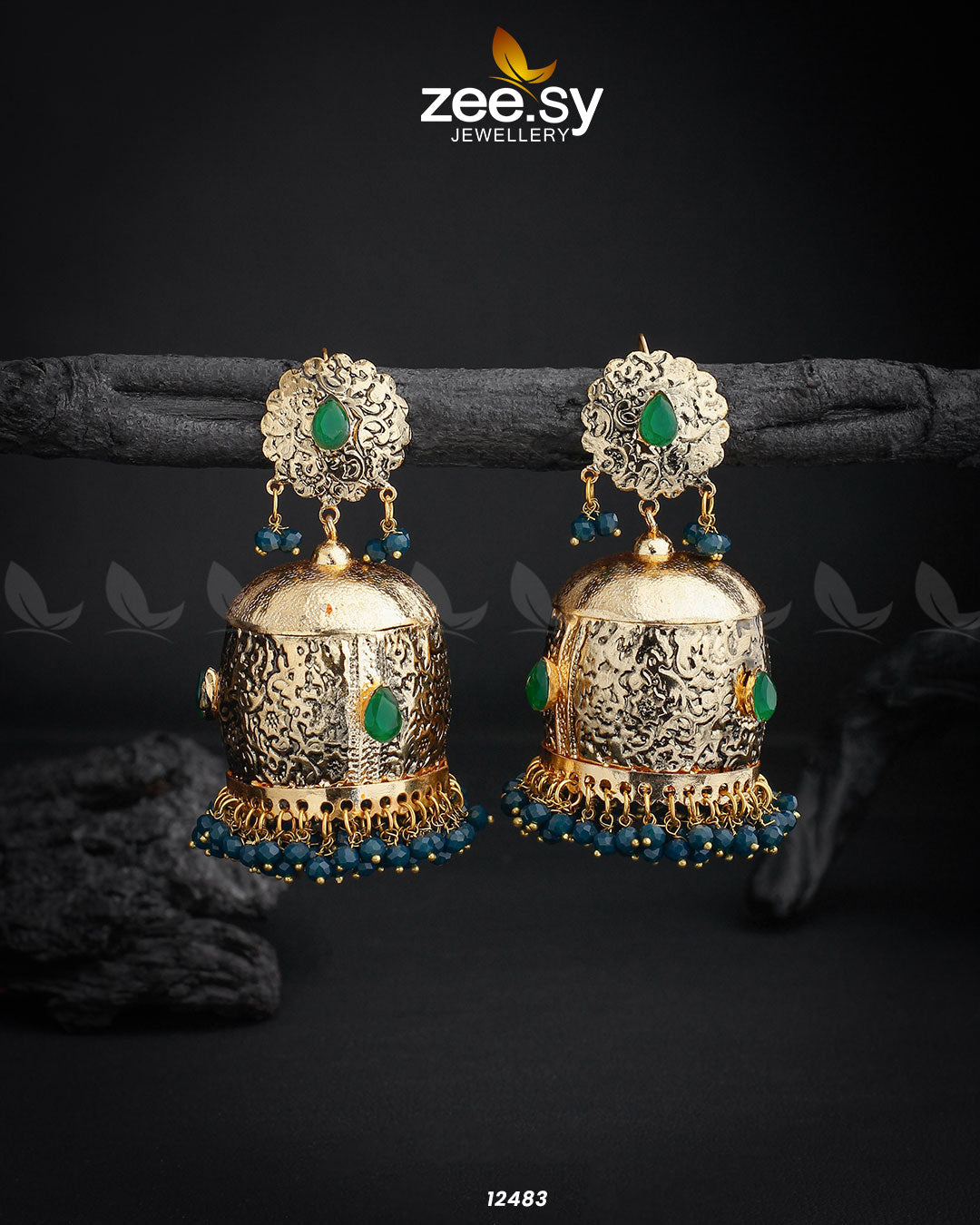 Shaymin Earrings -  Zeesy Earrings - Original Designer Dress - House of Maryam