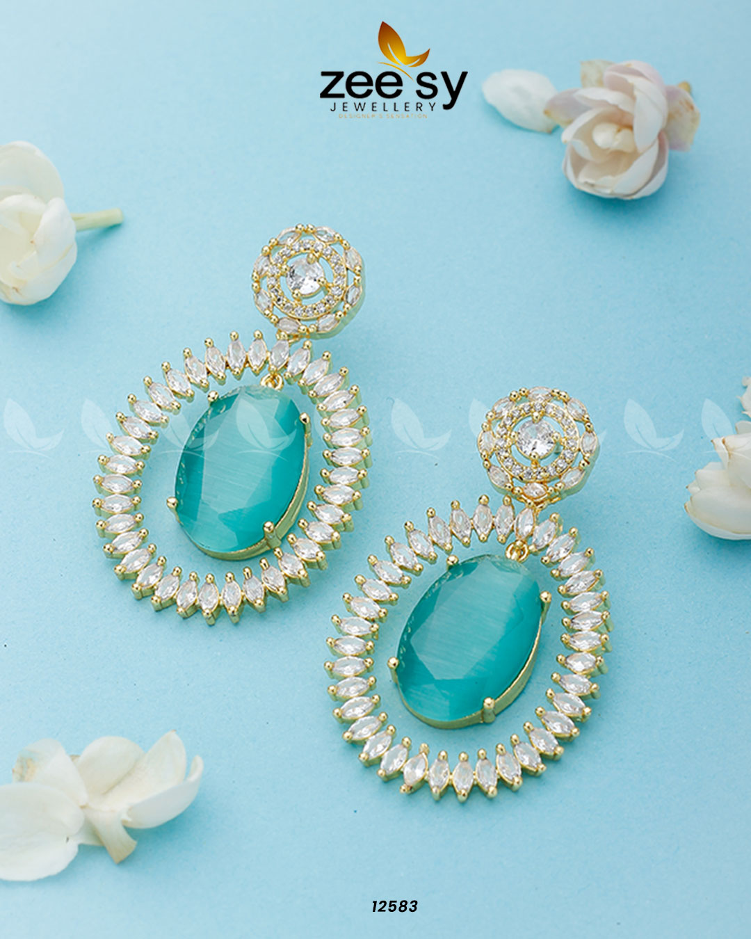Victorian Earrings -  Zeesy Earrings - Original Designer Dress - House of Maryam
