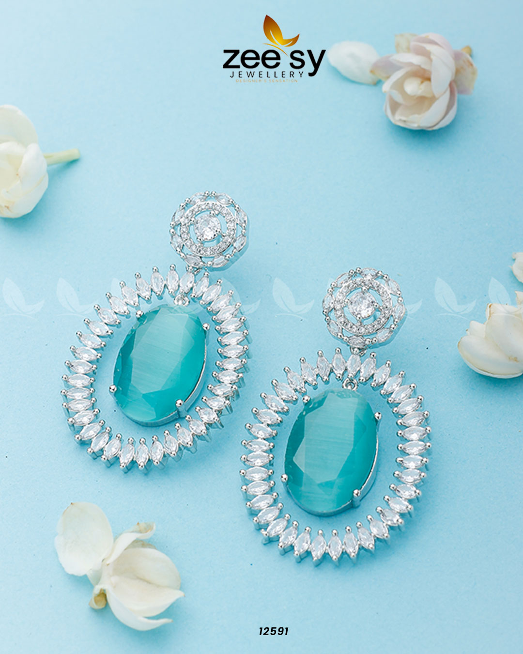 Victorian Earrings -  Zeesy Earrings - Original Designer Dress - House of Maryam