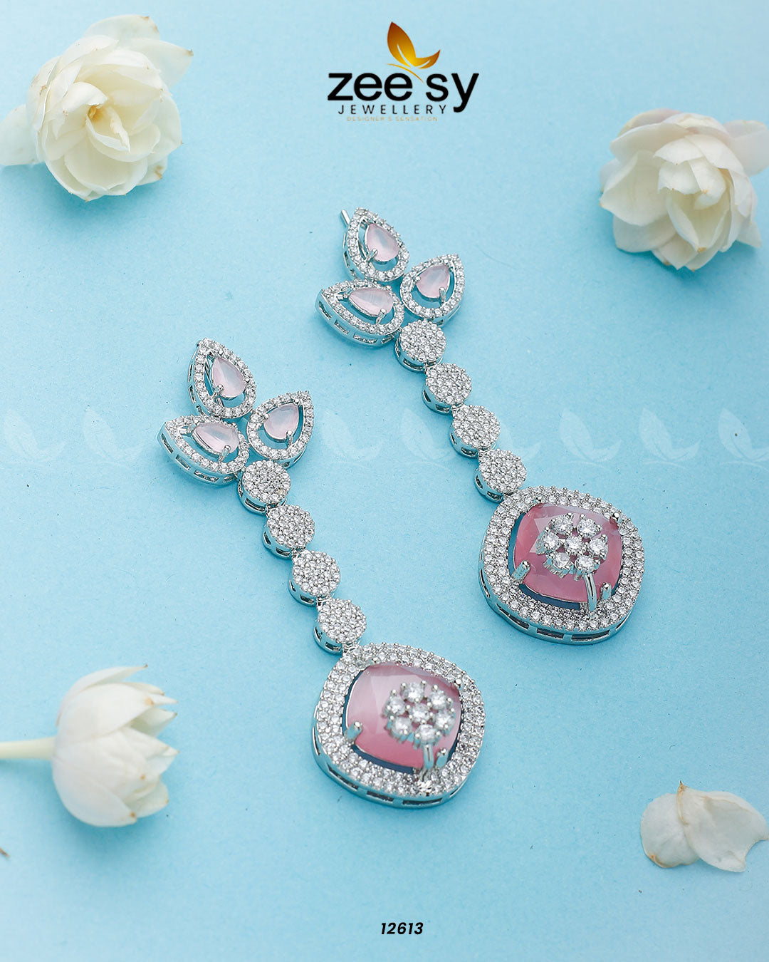 Lunara Earrings -  Zeesy Earrings - Original Designer Dress - House of Maryam