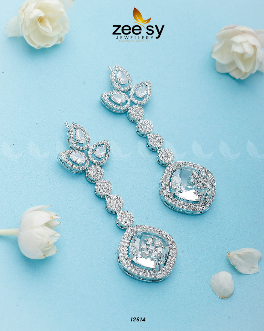 Lunara Earrings -  Zeesy Earrings - Original Designer Dress - House of Maryam