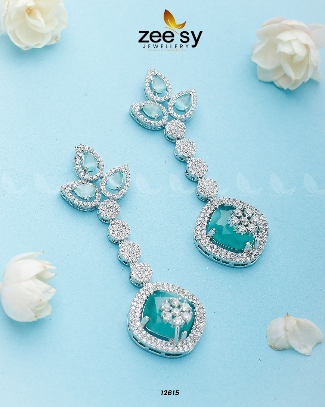 Lunara Earrings -  Zeesy Earrings - Original Designer Dress - House of Maryam