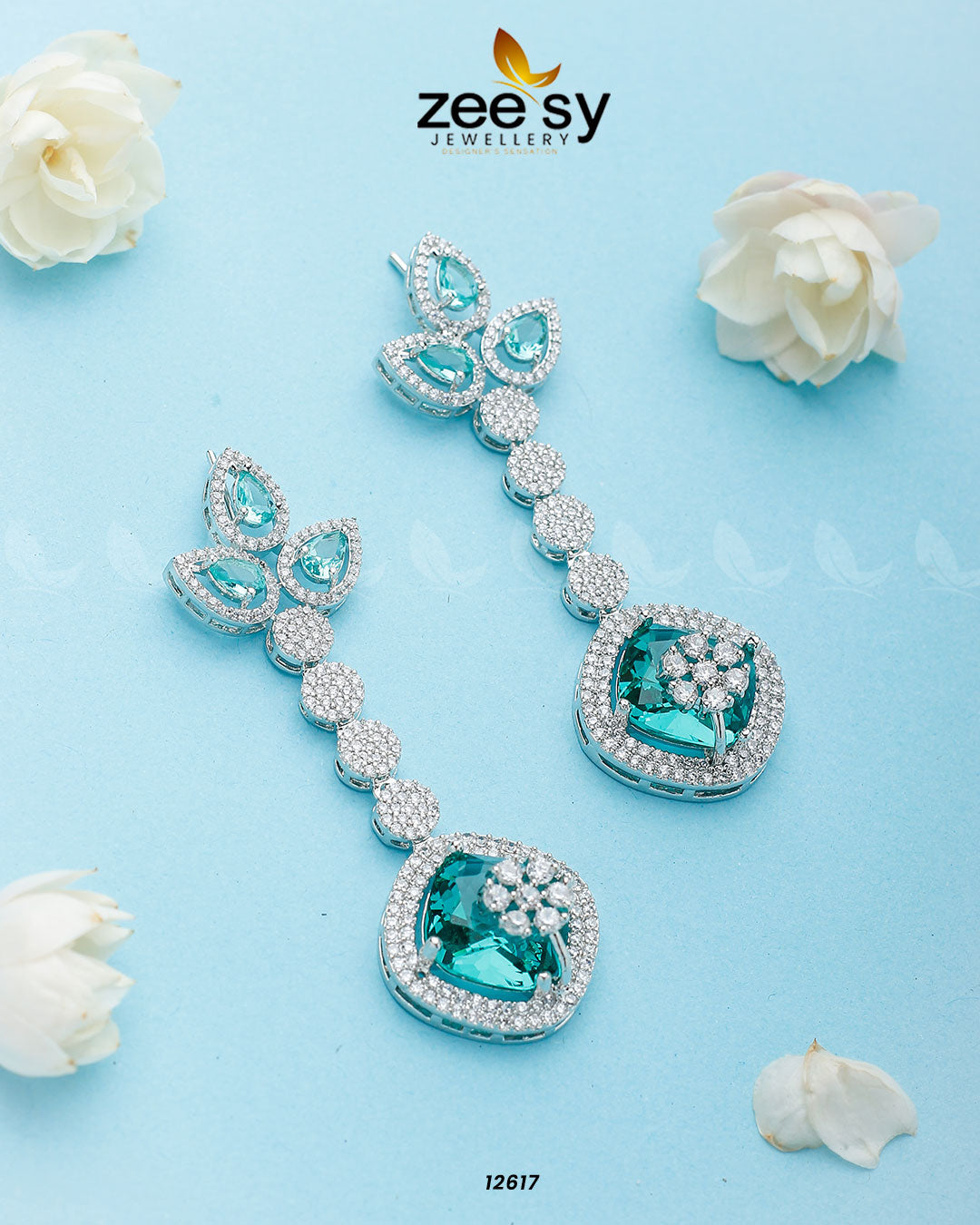 Lunara Earrings -  Zeesy Earrings - Original Designer Dress - House of Maryam