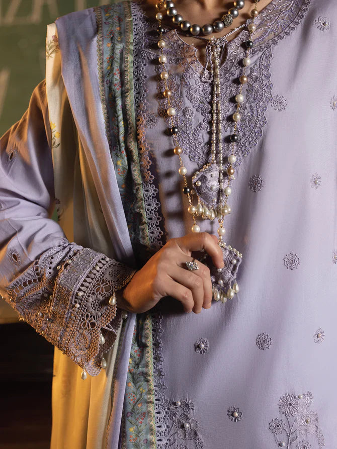 Faiza Faisal | Maya Luxury Lawn | Nazali -  Faiza Faisal Luxury -  House of Maryam