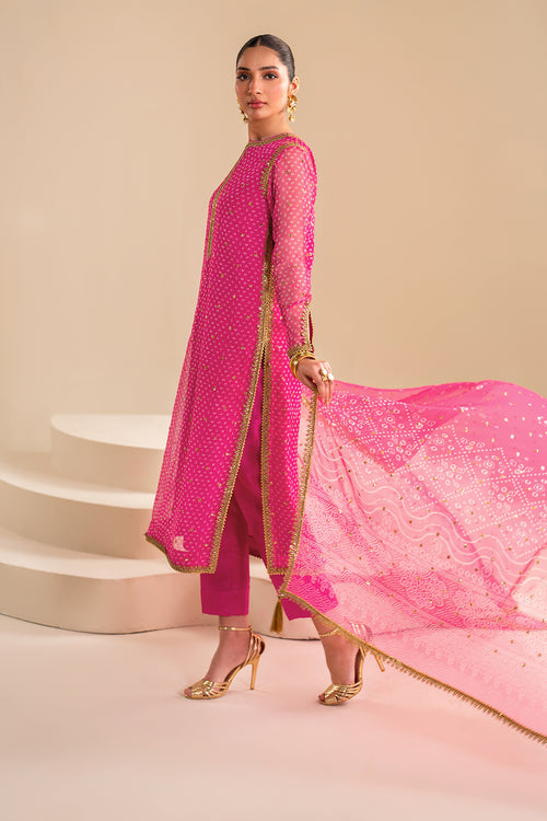 Baroque | Luxury Pret 24 | CHIFFON UF-626 -  Baroque Luxury - Original Designer Dress - House of Maryam