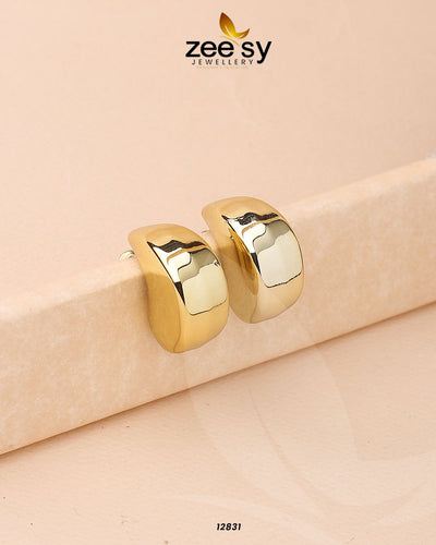 Crescent Hoop Earrings -  Zeesy Earrings - Original Designer Dress - House of Maryam