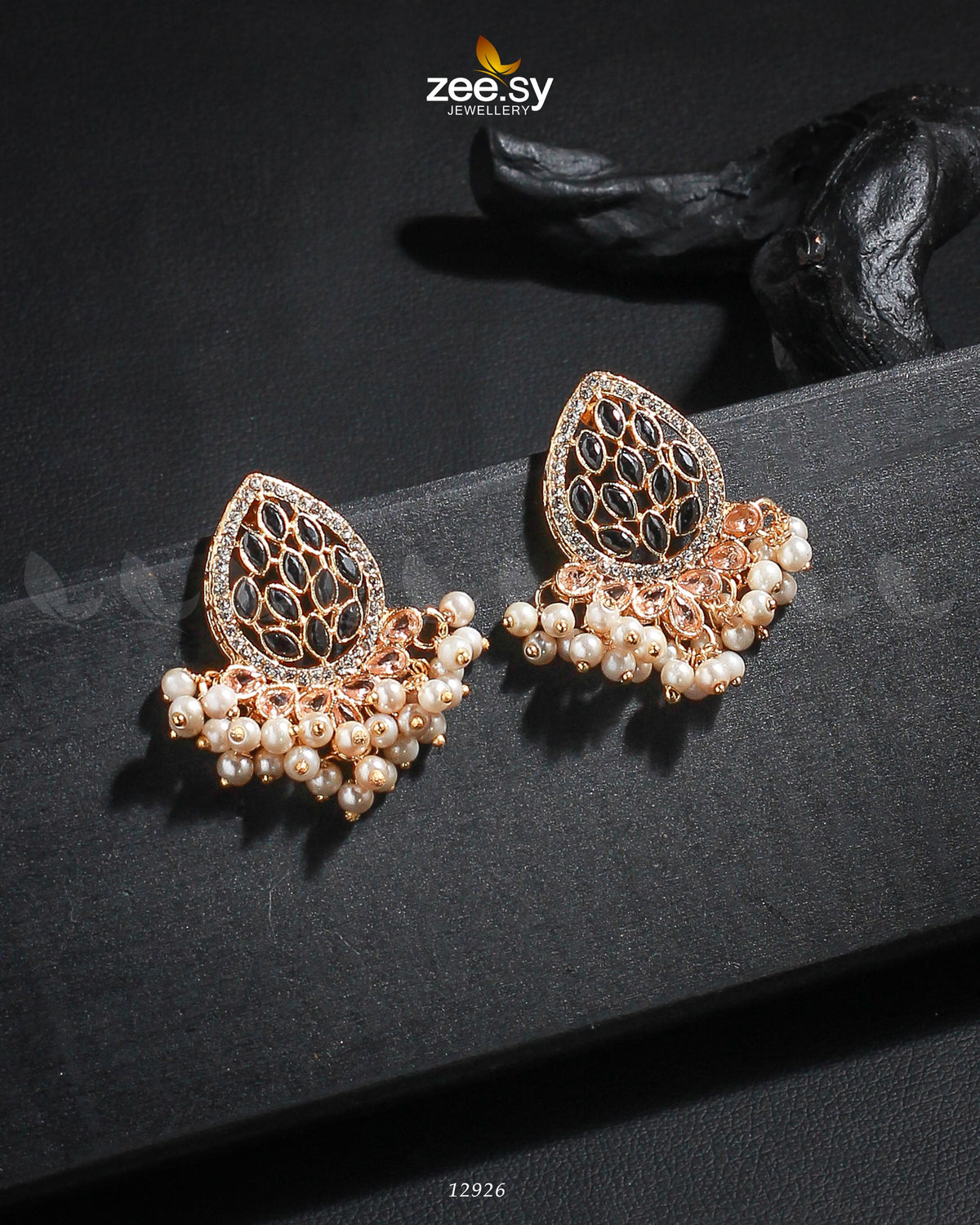 Faisha Earrings -  Zeesy Earrings - Original Designer Dress - House of Maryam