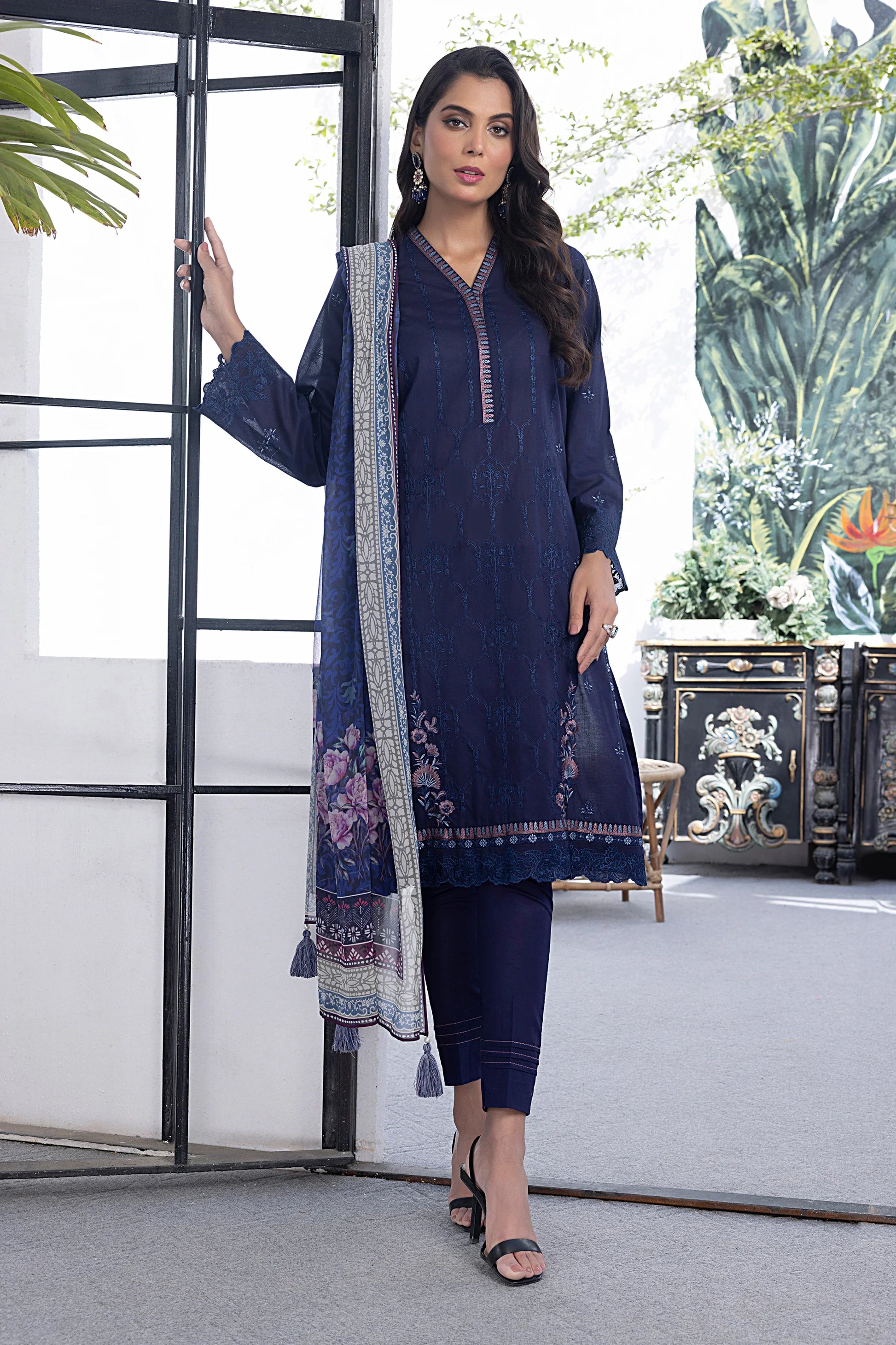 LSM | Spring Embroidered | 0122 by Designer LSM - House of Maryam - Pakistani Designer Ethnic Wear in {{ shop.shopifyCountryName }}