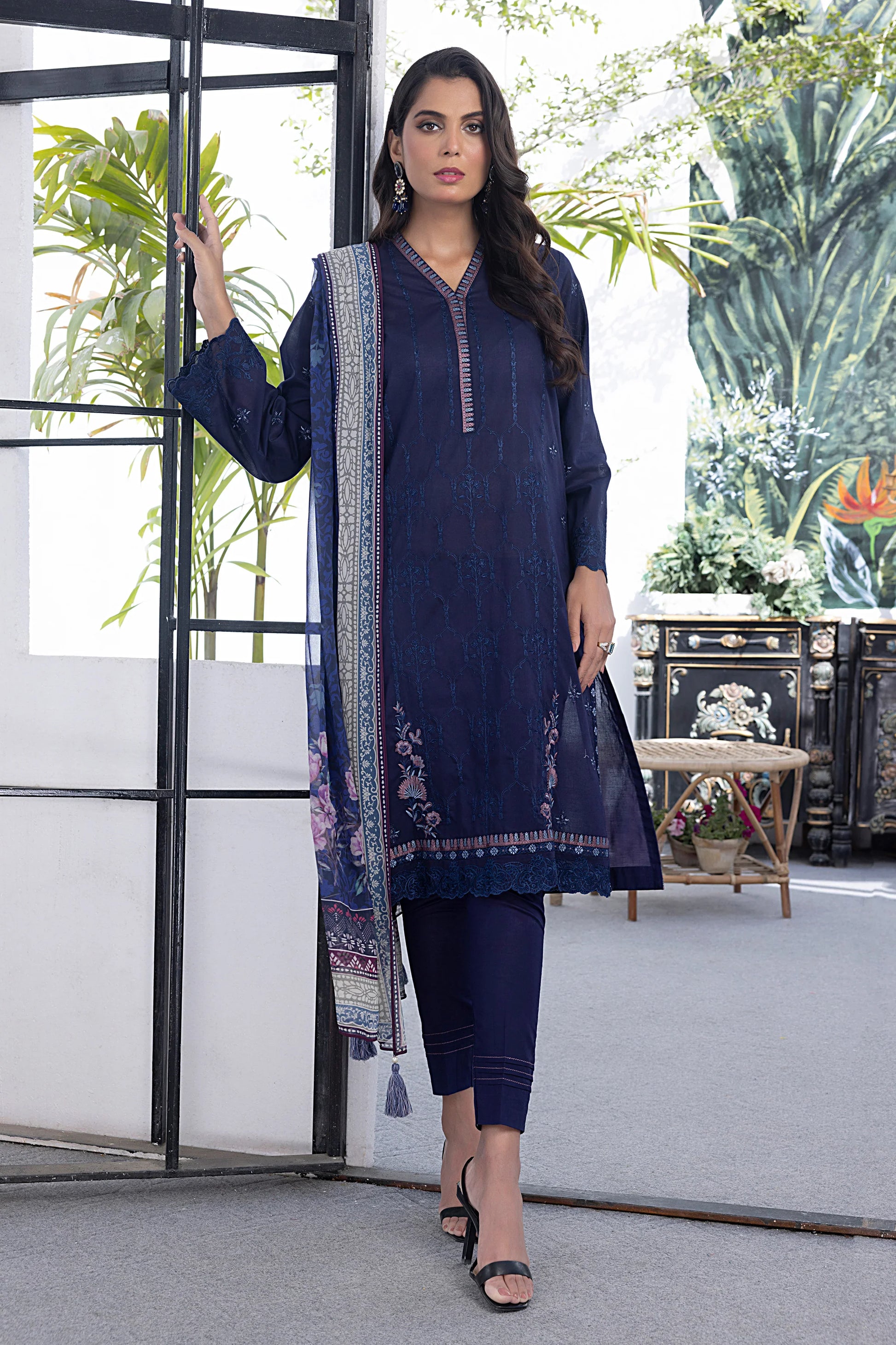 LSM | Spring Embroidered | 0122 by Designer LSM - House of Maryam - Pakistani Designer Ethnic Wear in {{ shop.shopifyCountryName }}