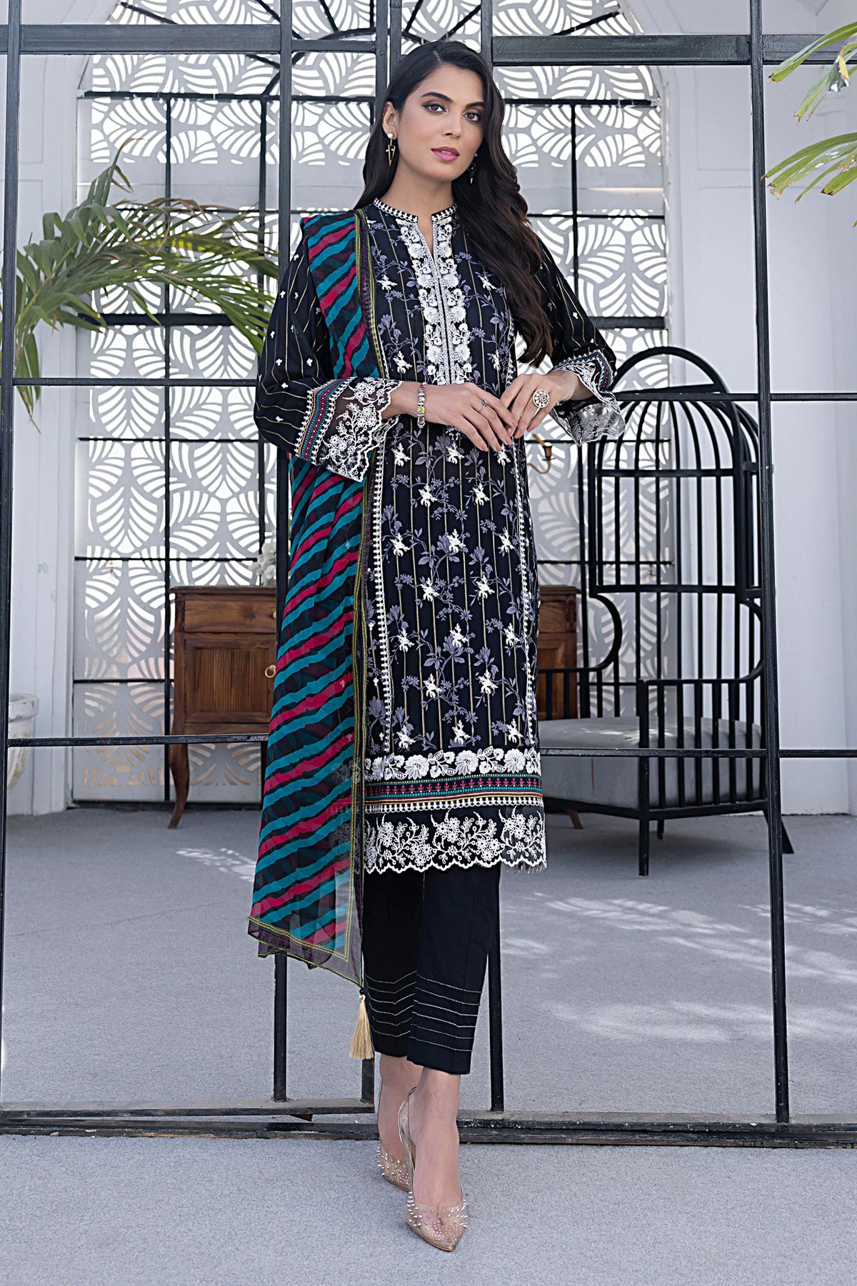 LSM | Spring Embroidered | 0171 -  LSM Luxury - Original Designer Dress - House of Maryam
