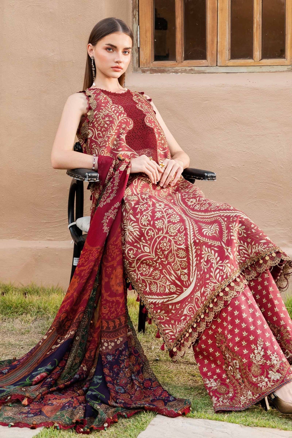 Maria B | M Prints 25 | MPT-2512-A -  Maria B Ladies Clothes - Original Designer Dress - House of Maryam