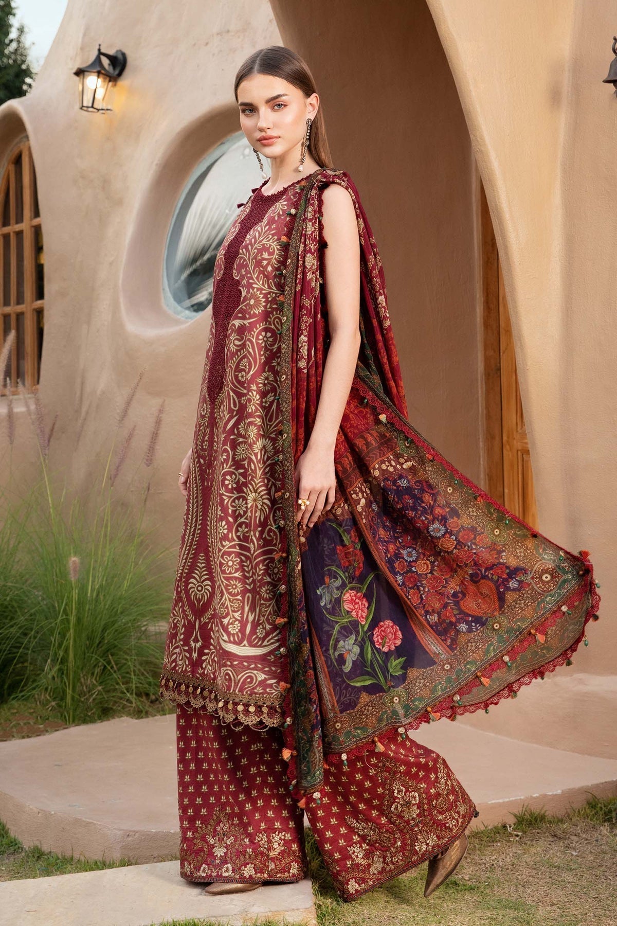Maria B | M Prints 25 | MPT-2512-A -  Maria B Ladies Clothes - Original Designer Dress - House of Maryam