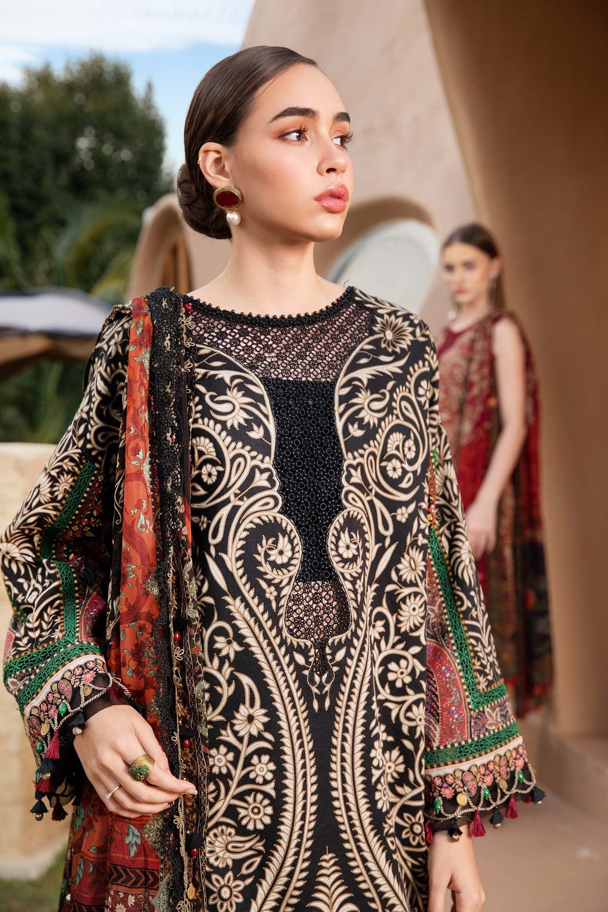 Maria B | M Prints 25 | MPT-2512-B -  Maria B Ladies Clothes - Original Designer Dress - House of Maryam