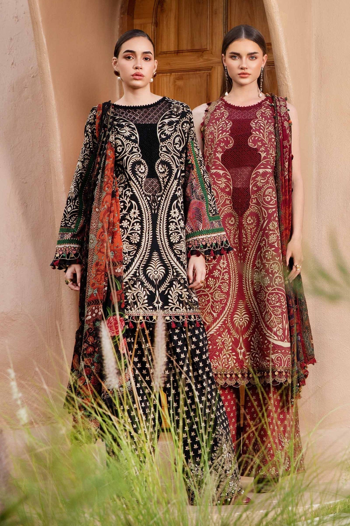 Maria B | M Prints 25 | MPT-2512-B -  Maria B Ladies Clothes - Original Designer Dress - House of Maryam