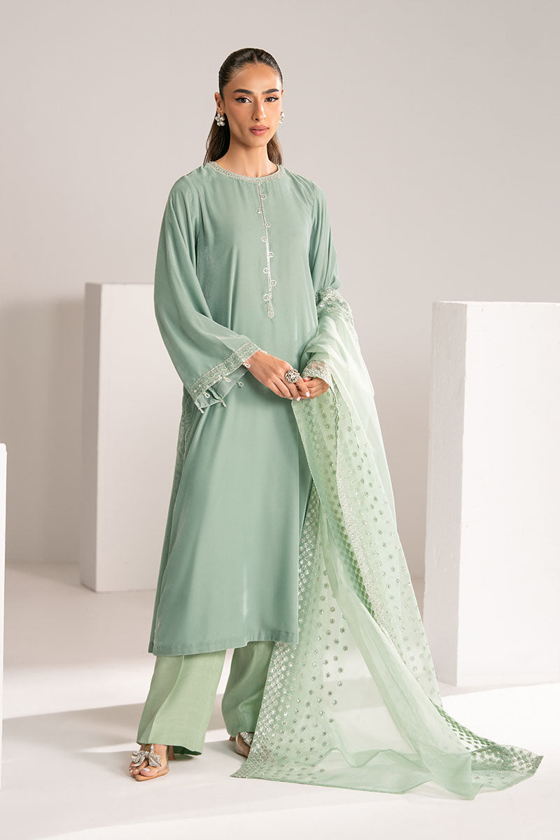 Cross Stitch | Exclusive Pret | Mint Veil-2PC (Shirt & Dupatta)-1