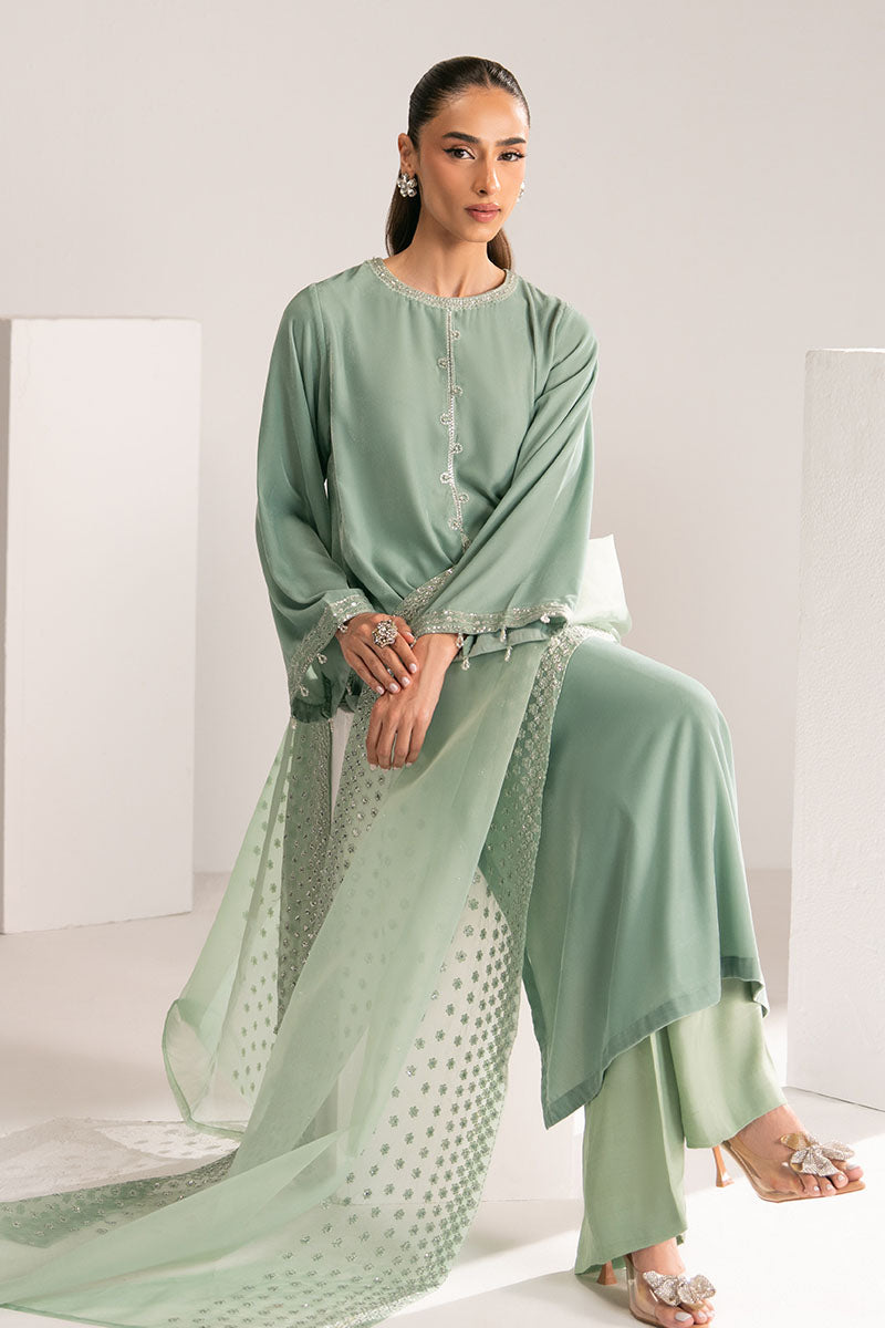 Cross Stitch | Exclusive Pret | Mint Veil-2PC (Shirt & Dupatta)-4