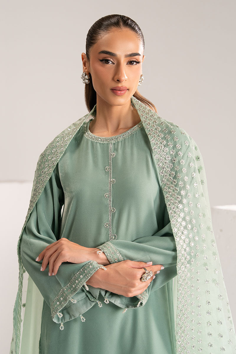 Cross Stitch | Exclusive Pret | Mint Veil-2PC (Shirt & Dupatta), image 3