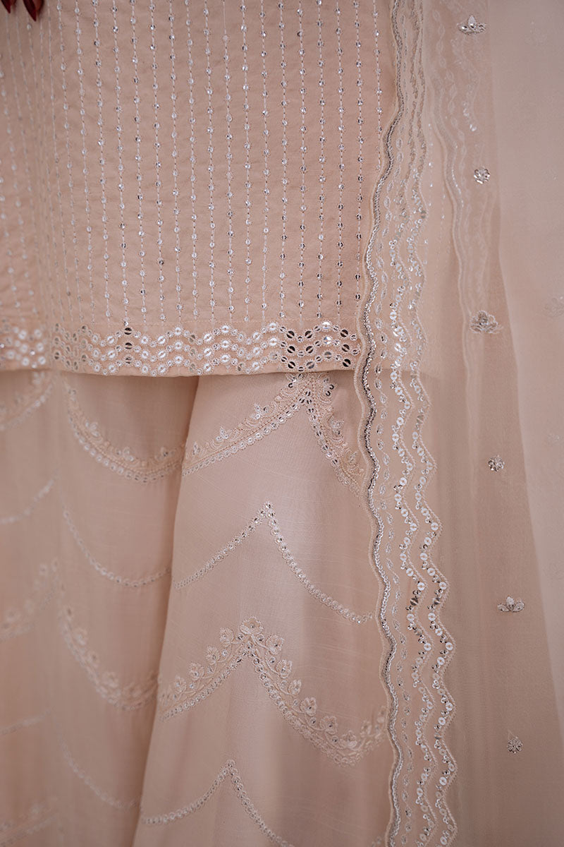 Cross Stitch | Luxury Pret | Sunset Blush-3PC (Shirt, Trouser & Dupatta), image 3