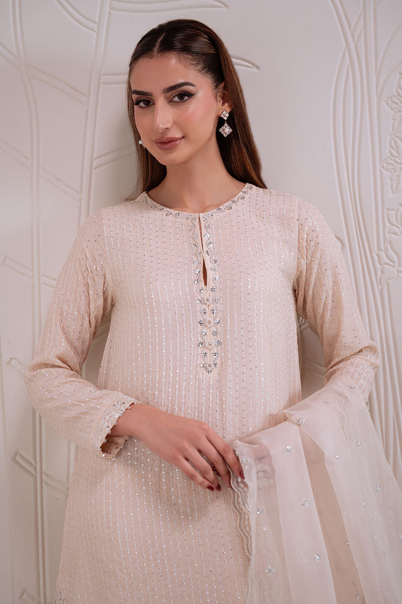 Cross Stitch | Luxury Pret | Sunset Blush-3PC (Shirt, Trouser & Dupatta)