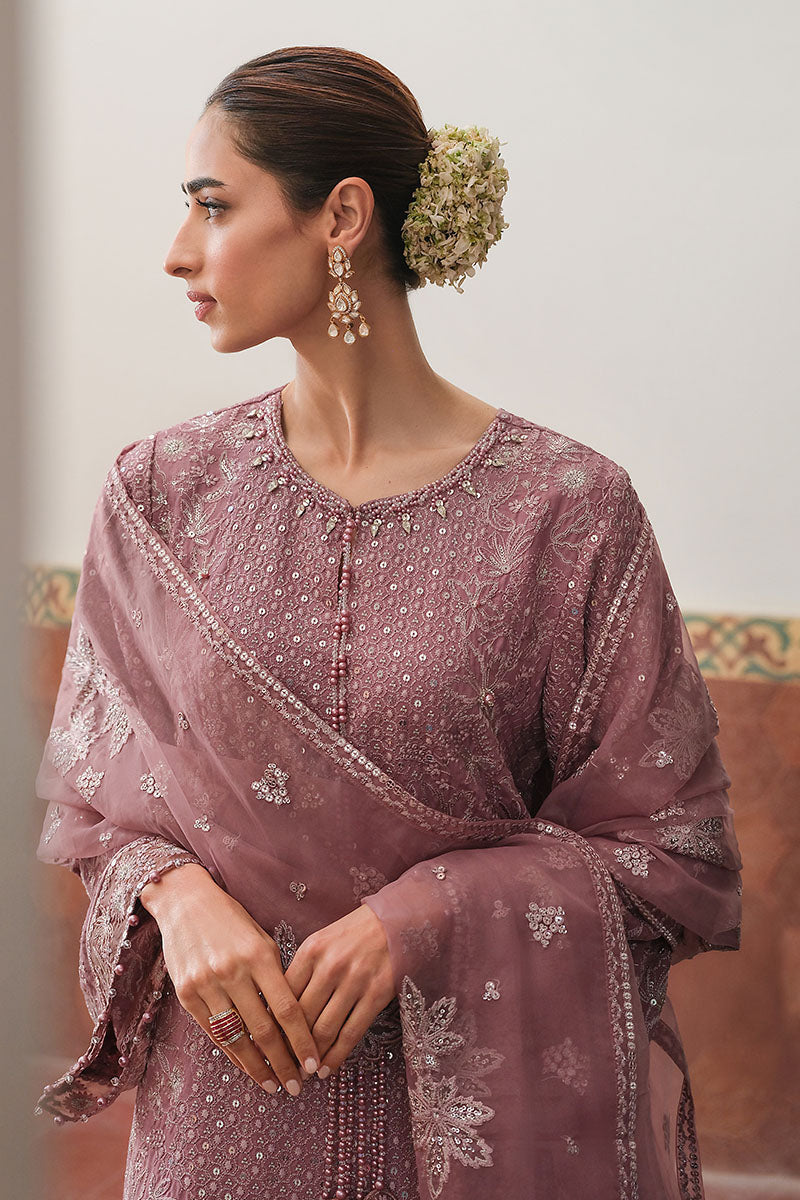 Cross Stitch | Wedding Pret | Mystic Amethyst-3PC Silk Embroidered Pret-4