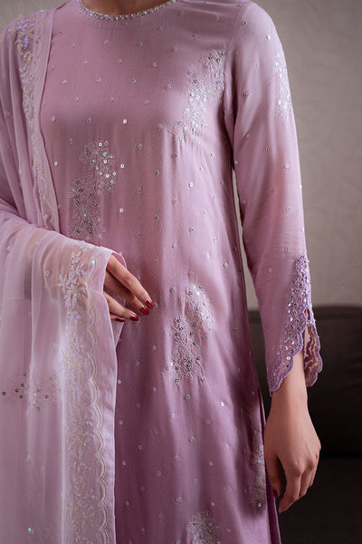 Cross Stitch | Luxury Pret | Lavender Swirl-3PC (Shirt, Trouser & Dupatta)