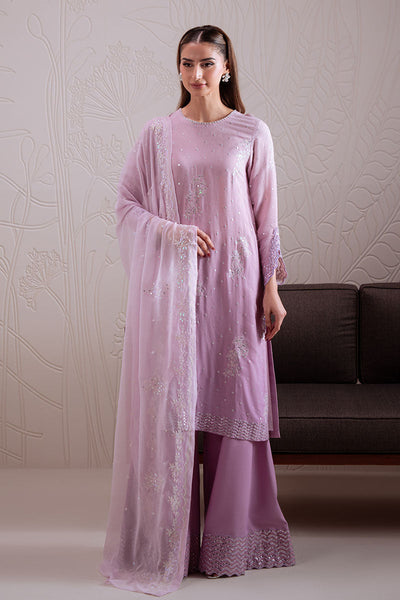 Cross Stitch | Luxury Pret | Lavender Swirl-3PC (Shirt, Trouser & Dupatta)