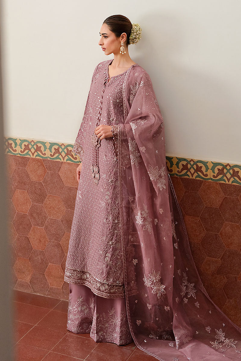 Cross Stitch | Wedding Pret | Mystic Amethyst-3PC Silk Embroidered Pret-3