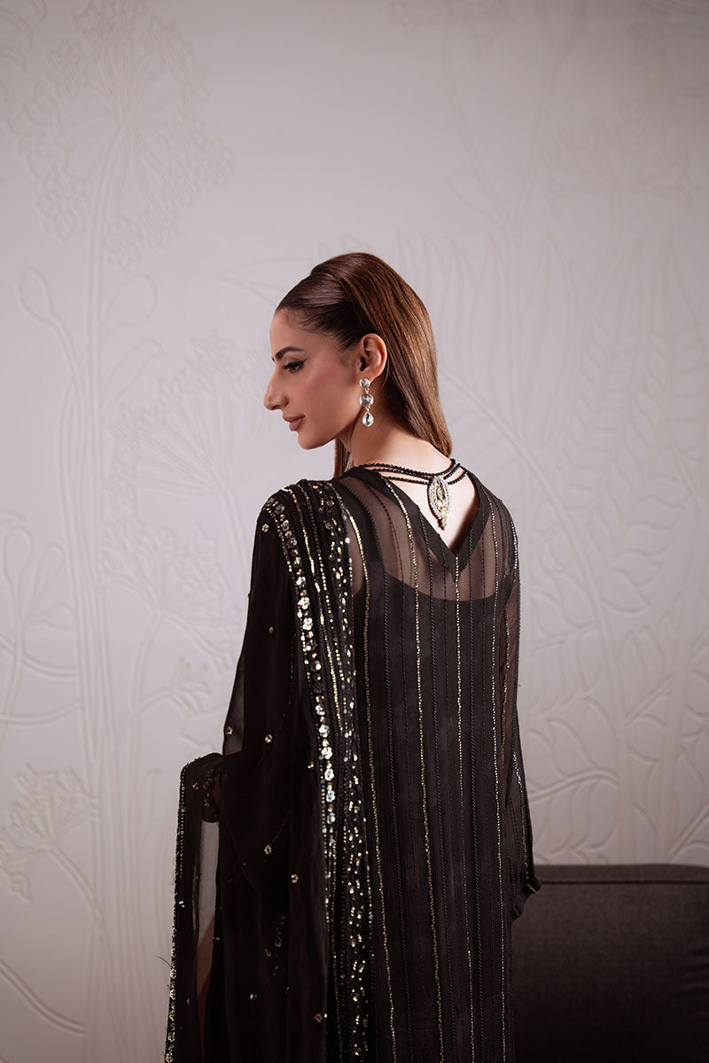 Cross Stitch | Luxury Pret | Noir Glittz-2PC (Shirt & Dupatta)-2