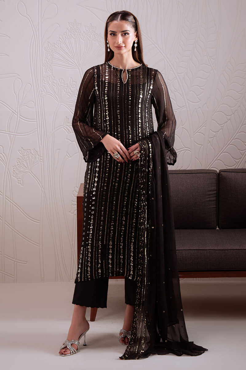 Cross Stitch | Luxury Pret | Noir Glittz-2PC (Shirt & Dupatta)-3