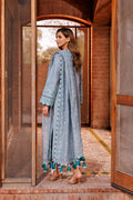 Farasha | Dastoor Embroidered Lawn SS24 | BERYL GREY by Designer Farasha - House of Maryam - Pakistani Designer Ethnic Wear in {{ shop.shopifyCountryName }}