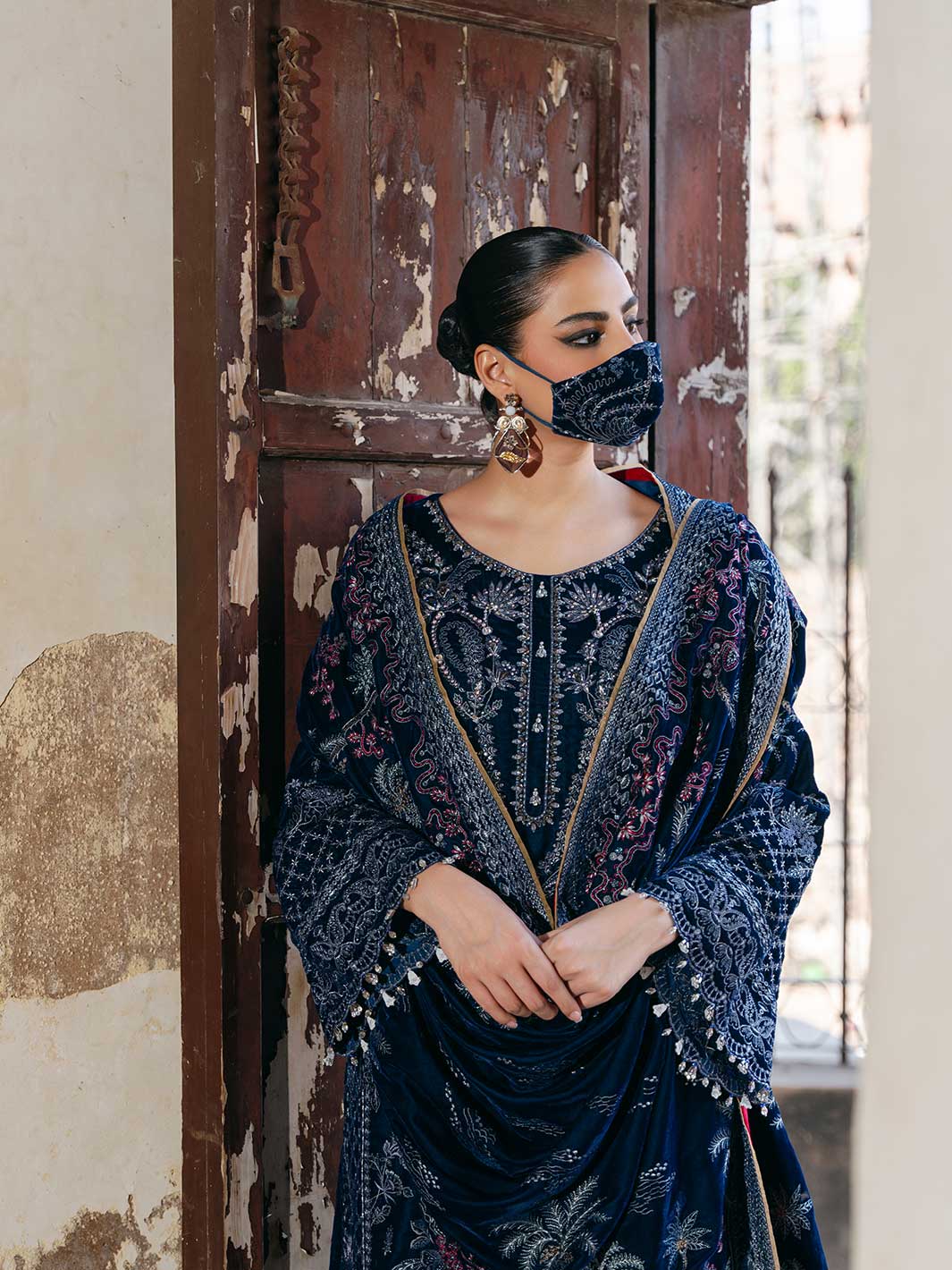 Flossie | Siara Velvet Formals | V-106 - A -  Flossie Ladies Clothes - Original Designer Dress - House of Maryam