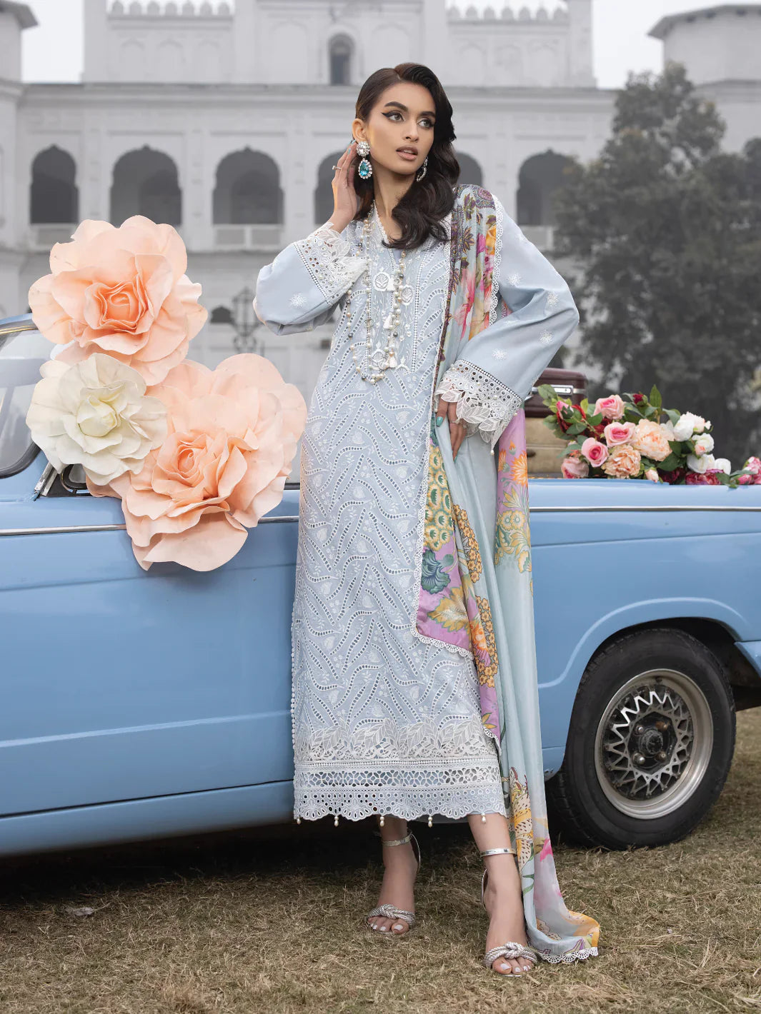 Faiza Faisal | Maya Luxury Lawn | Anja -  Faiza Faisal Luxury -  House of Maryam