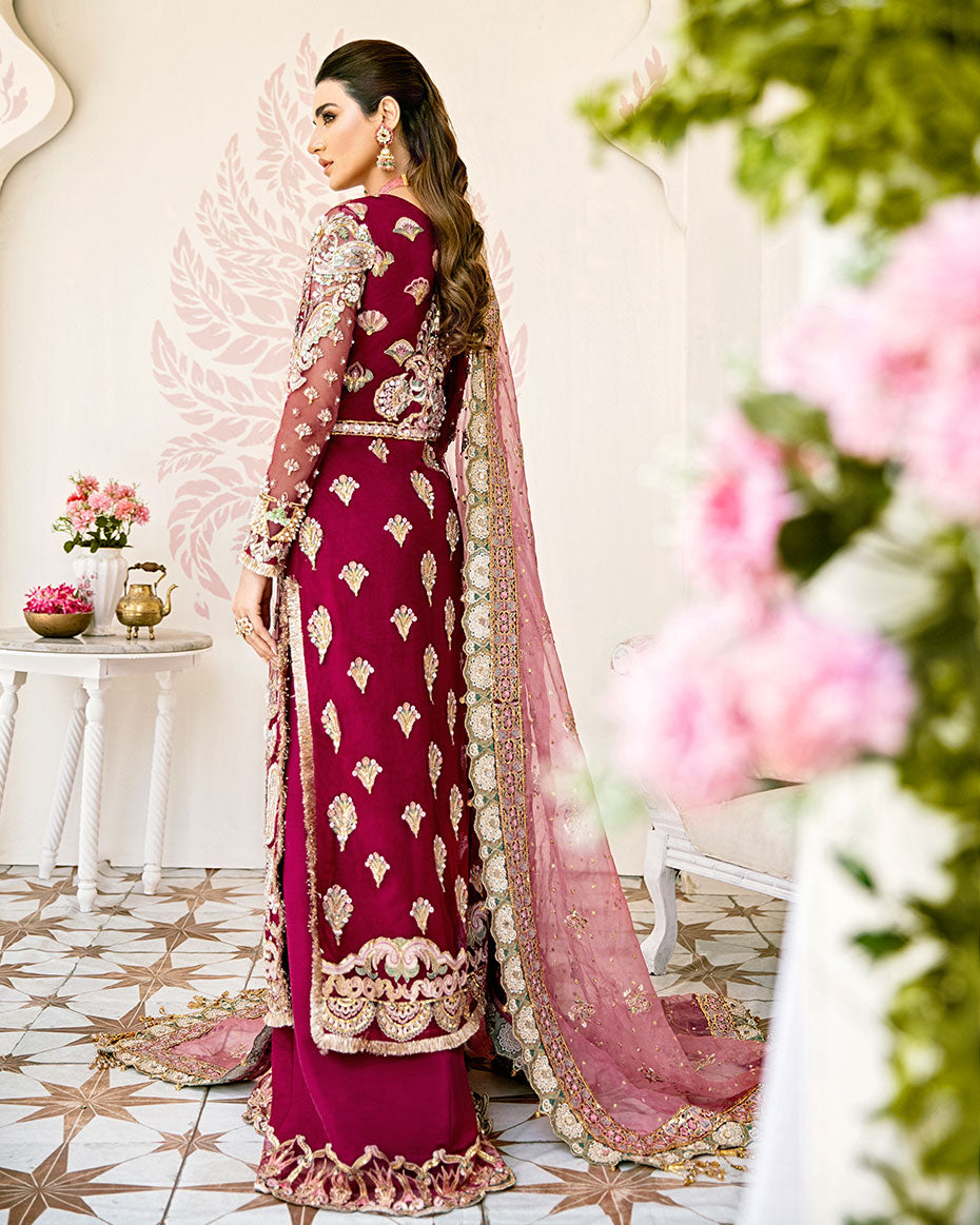 Gulaal | Wedding Formals | Pois Embroidered Net 3-Piece Suit WS-08 by Designer Gulaal - House of Maryam - Pakistani Designer Ethnic Wear in {{ shop.shopifyCountryName }}