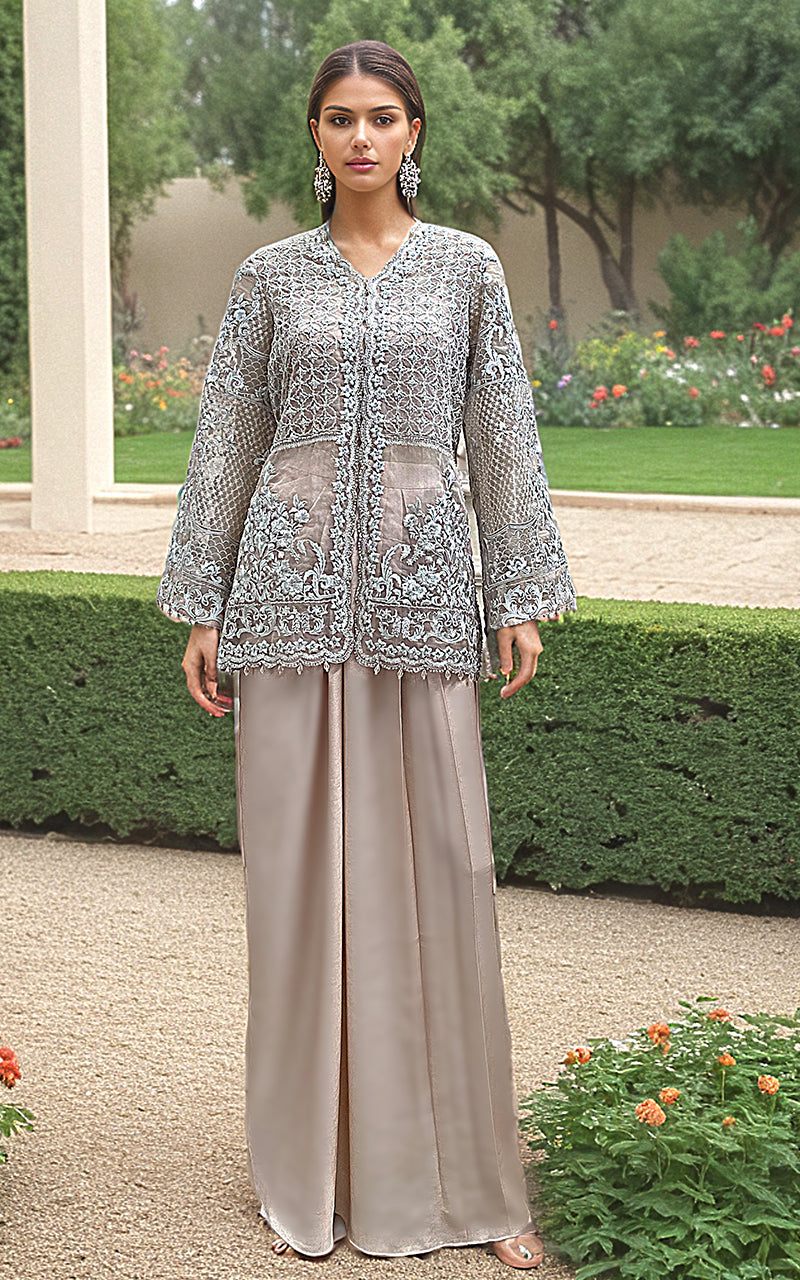 Threads and Motifs | Formal Dresses 25 | Embroidered Jacket With Skirt -  Threads and Motifs Ladies Clothes - Original Designer Dress - House of Maryam