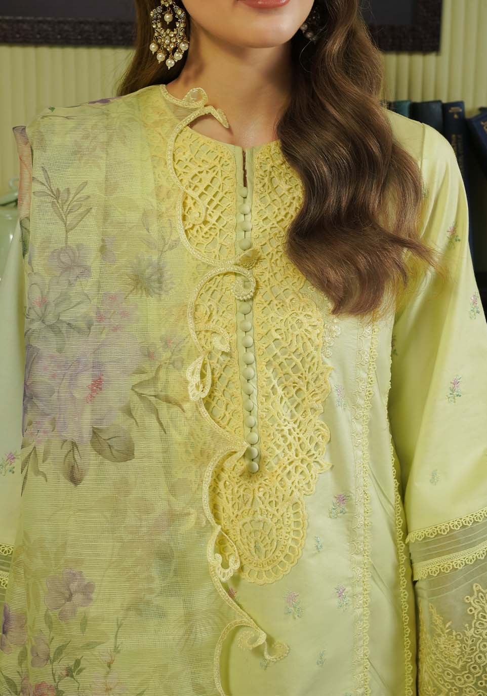 Zarqash | Tresor Luxury Lawn 24 | ZQT 008 PRIMROSE -  Zarqash Luxury - Original Designer Dress - House of Maryam