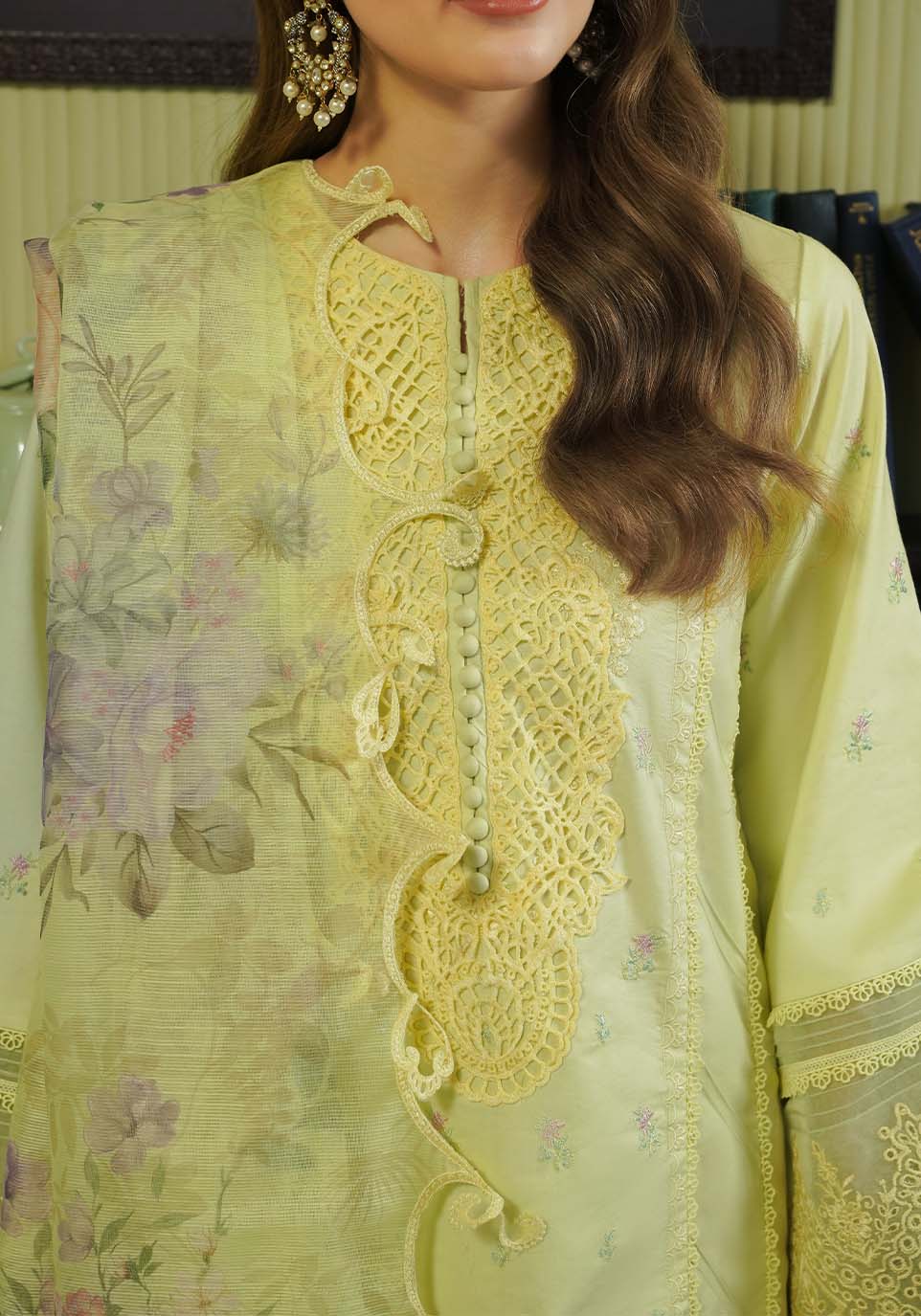 Zarqash | Tresor Luxury Lawn 24 | ZQT 008 PRIMROSE by Zarqash - House of Maryam