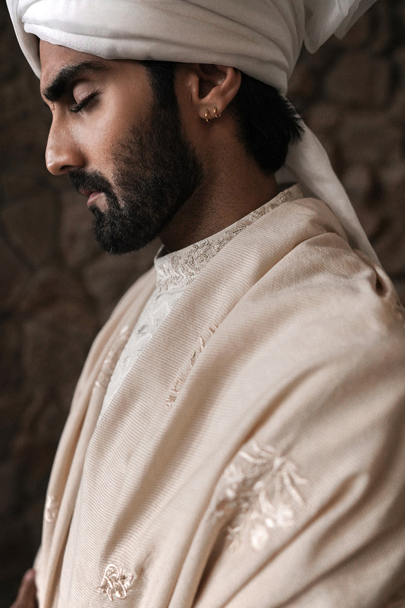Republic By Omar Farooq | Sherwani Couture | Pearl White Embroidered Sherwani -  Republic by Omar Farooq SHERWANI COUTURE - Original Designer Dress - House of Maryam